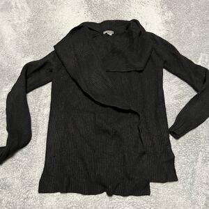 Vince Sweater Womens Medium Black Open Front Cardigan Wool Yak ***